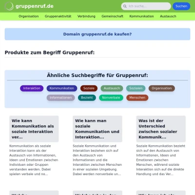 Screenshot gruppenruf.de