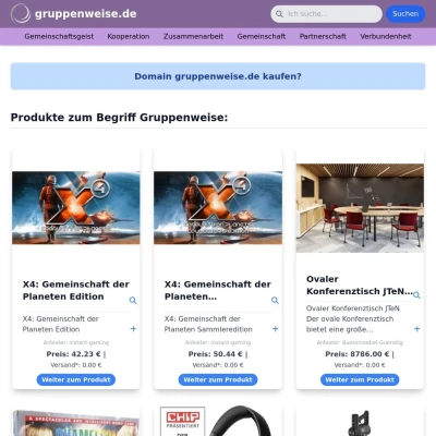 Screenshot gruppenweise.de