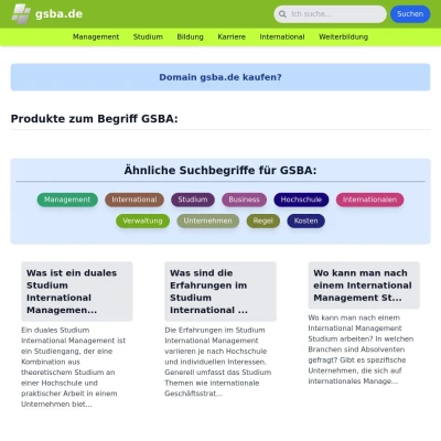 Screenshot gsba.de