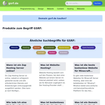 Screenshot gsrf.de