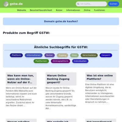 Screenshot gstw.de