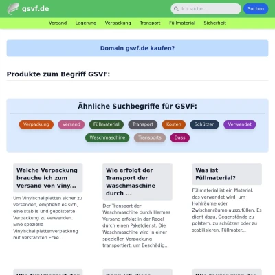 Screenshot gsvf.de