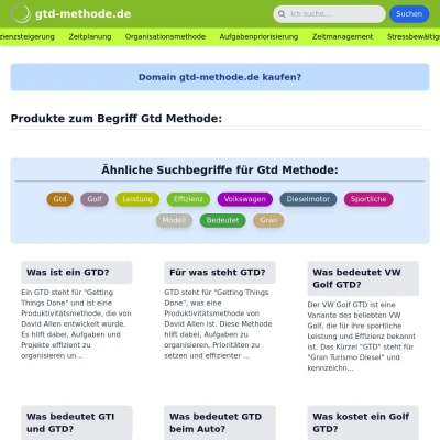 Screenshot gtd-methode.de