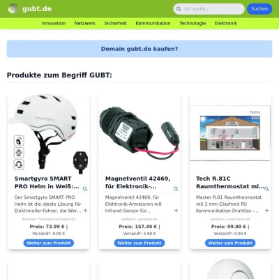 Screenshot gubt.de