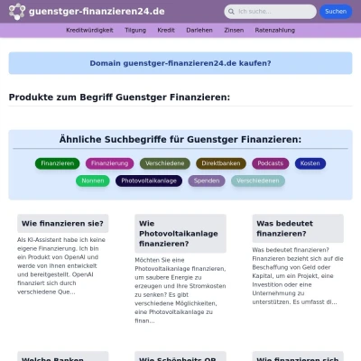 Screenshot guenstger-finanzieren24.de