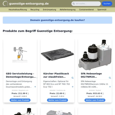 Screenshot guenstige-entsorgung.de