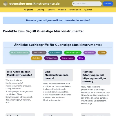 Screenshot guenstige-musikinstrumente.de