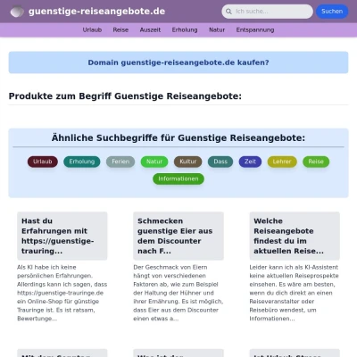 Screenshot guenstige-reiseangebote.de