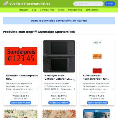 Screenshot guenstige-sportartikel.de