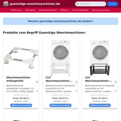 Screenshot guenstige-waschmaschinen.de