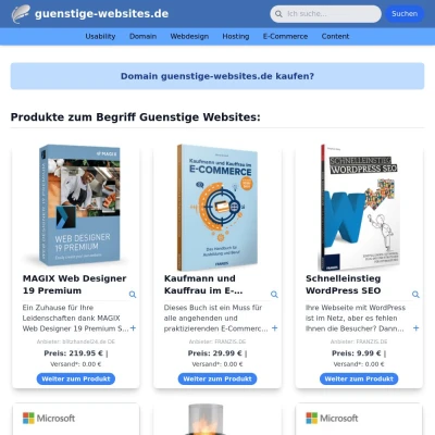 Screenshot guenstige-websites.de