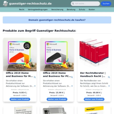 Screenshot guenstiger-rechtsschutz.de