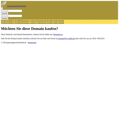 Screenshot guenstigersofortkredit.de