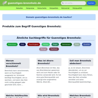 Screenshot guenstiges-brennholz.de