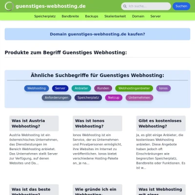 Screenshot guenstiges-webhosting.de