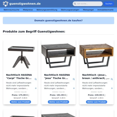 Screenshot guenstigwohnen.de