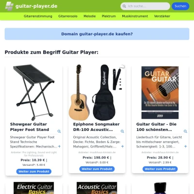 Screenshot guitar-player.de