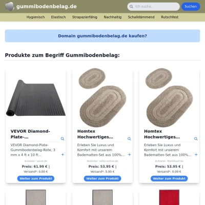 Screenshot gummibodenbelag.de