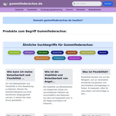 Screenshot gummifederachse.de