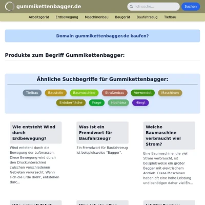 Screenshot gummikettenbagger.de