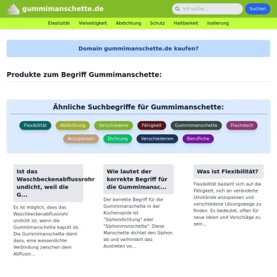 Screenshot gummimanschette.de