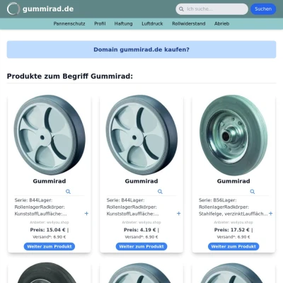 Screenshot gummirad.de