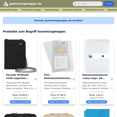 Screenshot gummizugmappe.de