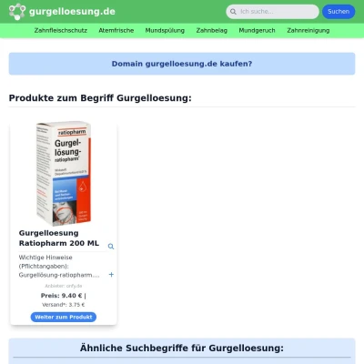 Screenshot gurgelloesung.de