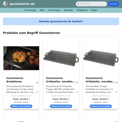 Screenshot gusseiserne.de
