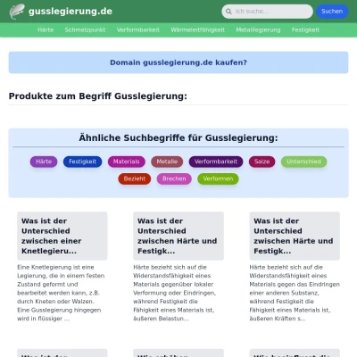 Screenshot gusslegierung.de