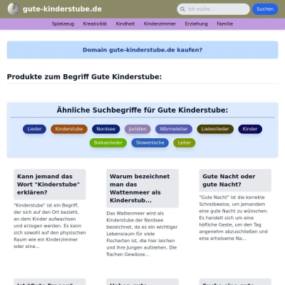 Screenshot gute-kinderstube.de