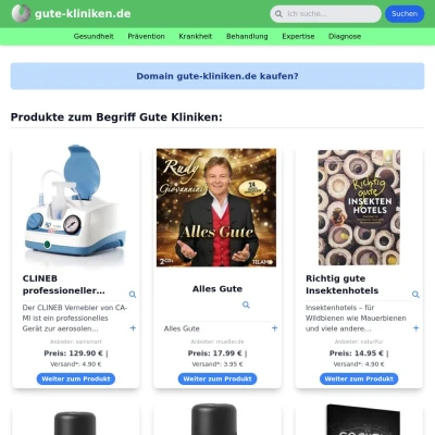 Screenshot gute-kliniken.de