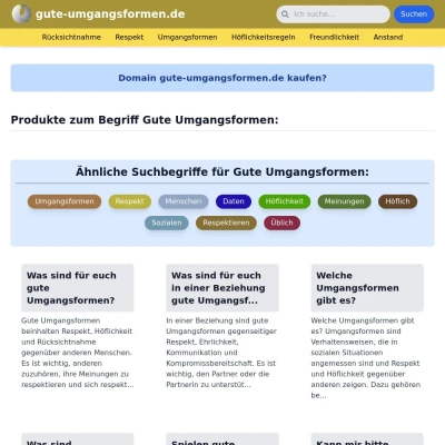 Screenshot gute-umgangsformen.de