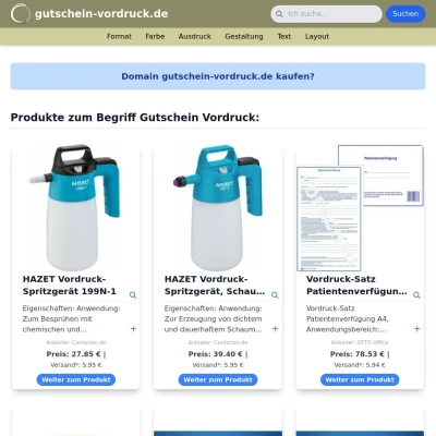 Screenshot gutschein-vordruck.de