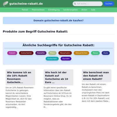 Screenshot gutscheine-rabatt.de