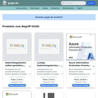 Screenshot gvgk.de