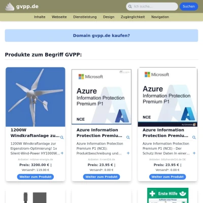 Screenshot gvpp.de