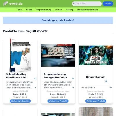 Screenshot gvwb.de