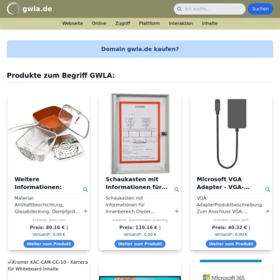 Screenshot gwla.de