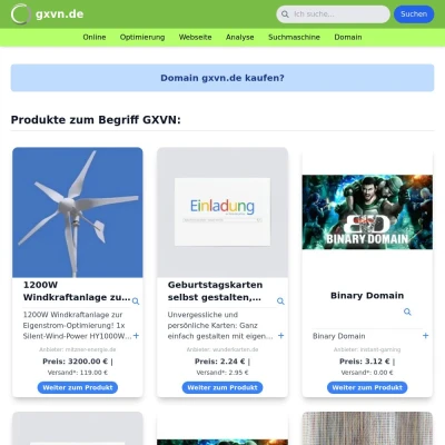 Screenshot gxvn.de