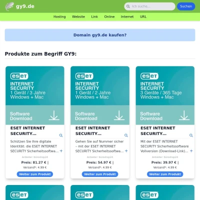 Screenshot gy9.de