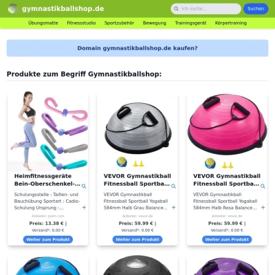 Screenshot gymnastikballshop.de