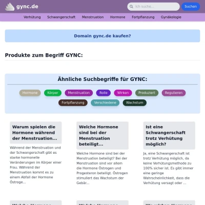 Screenshot gync.de