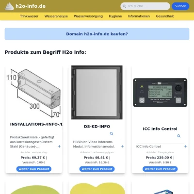 Screenshot h2o-info.de