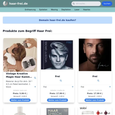 Screenshot haar-frei.de