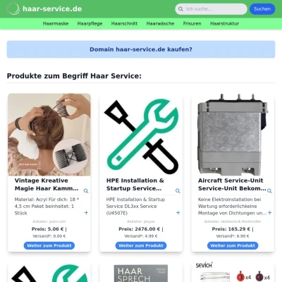 Screenshot haar-service.de