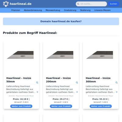 Screenshot haarlineal.de