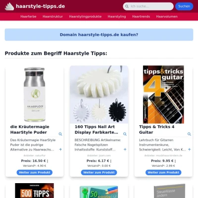 Screenshot haarstyle-tipps.de