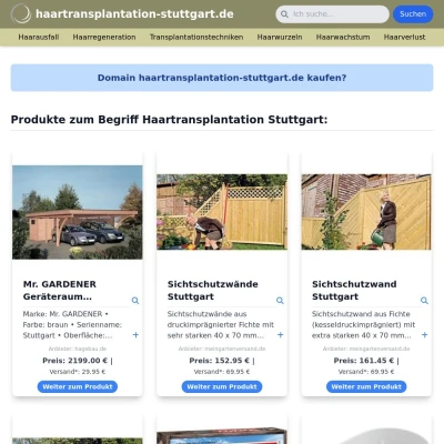 Screenshot haartransplantation-stuttgart.de