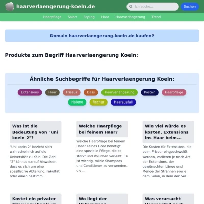Screenshot haarverlaengerung-koeln.de